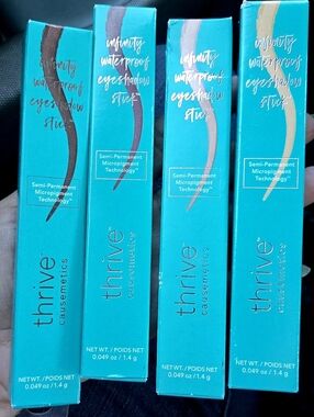 Four New Thrive Causemetics Infinity Waterproof Eyeshadow Sticks